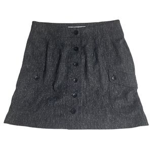 Lija Wm’s Sz 10 Black Speckled Pockets Button Detail Golf Athletic Skort Skirt